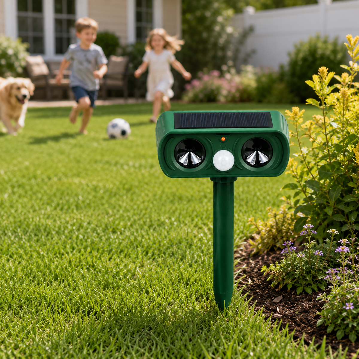 Solar-Powered Infrared Animal Repeller - Pest Control