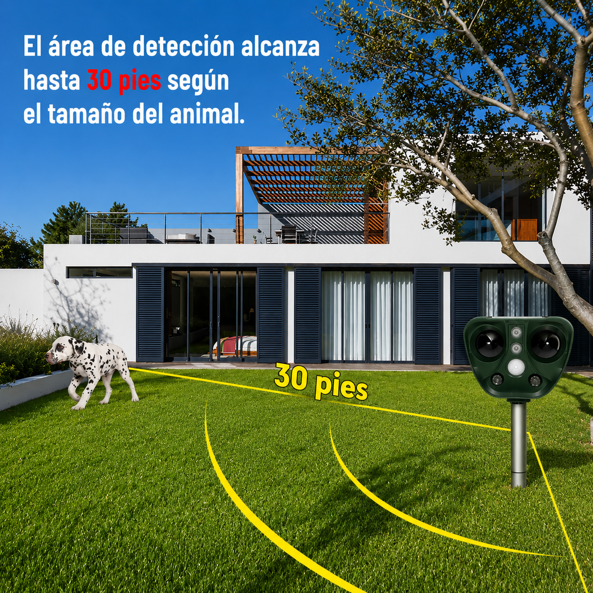 Ahuyentador de aves Ultrasone - Alimentado por energía solar