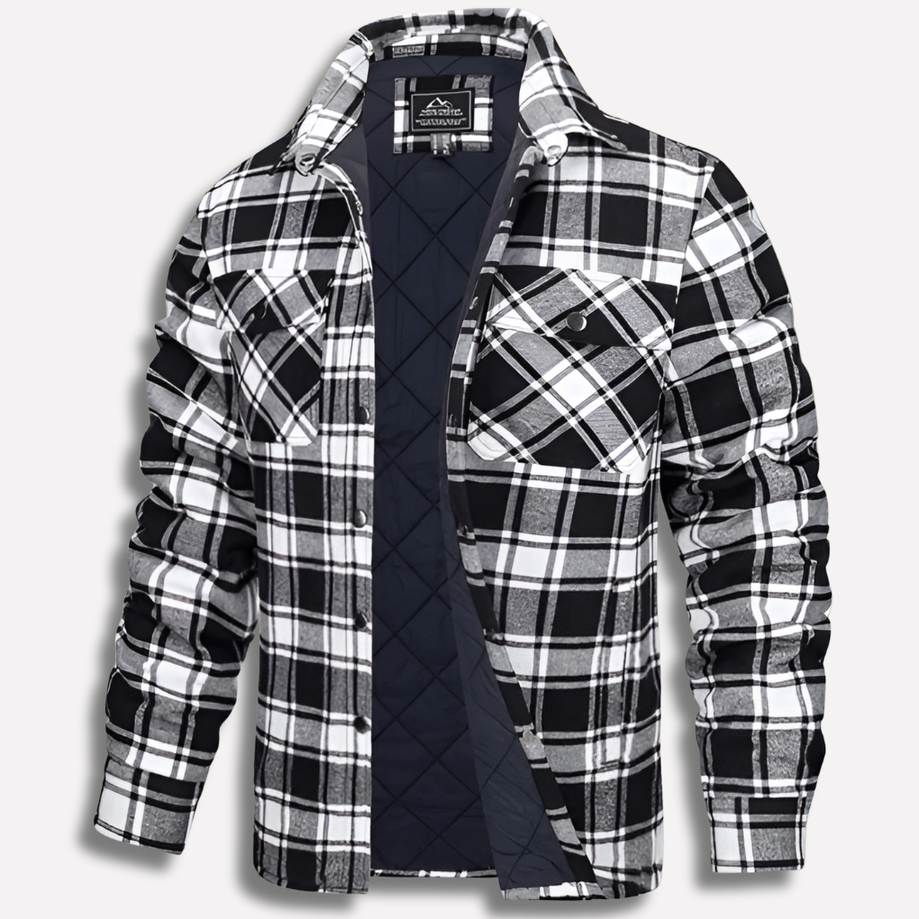 Checked Flannel Lumberjack Shirt Made of Cotton