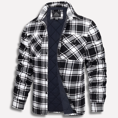 Checked Flannel Lumberjack Shirt Made of Cotton