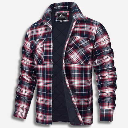 Checked Flannel Lumberjack Shirt Made of Cotton