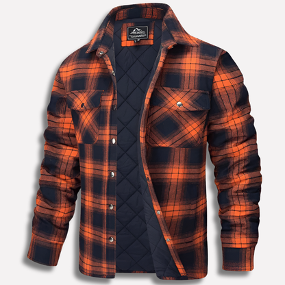 Checked Flannel Lumberjack Shirt Made of Cotton