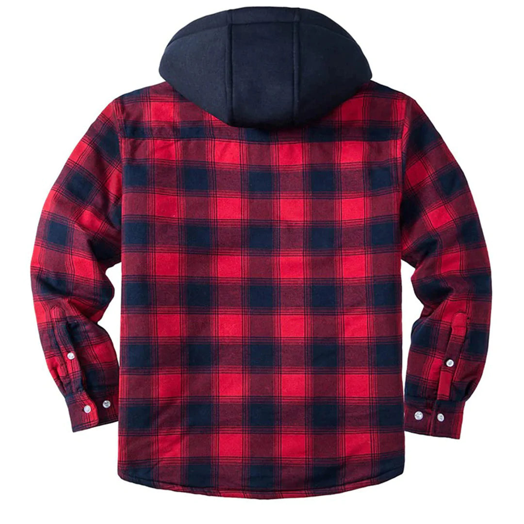 Checked Men's Coat with a Classic Touch