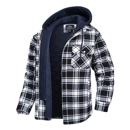 Checked Men's Coat with a Classic Touch