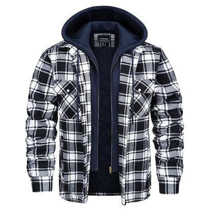 Checked Men's Coat with a Classic Touch