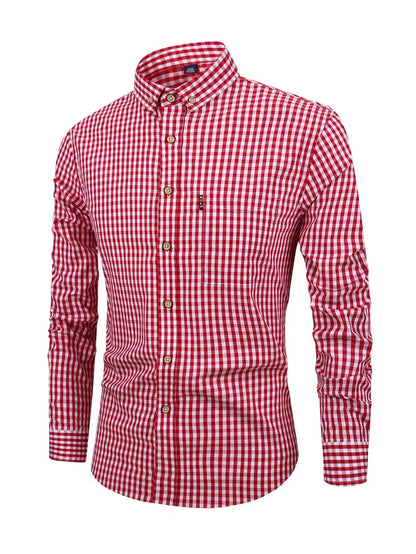 Checked Pattern Shirt with Chest Pocket