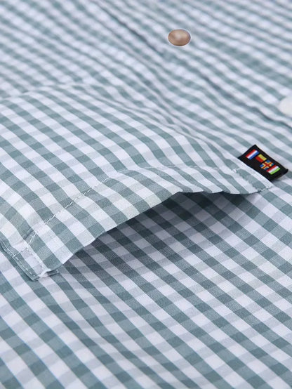Checked Pattern Shirt with Chest Pocket