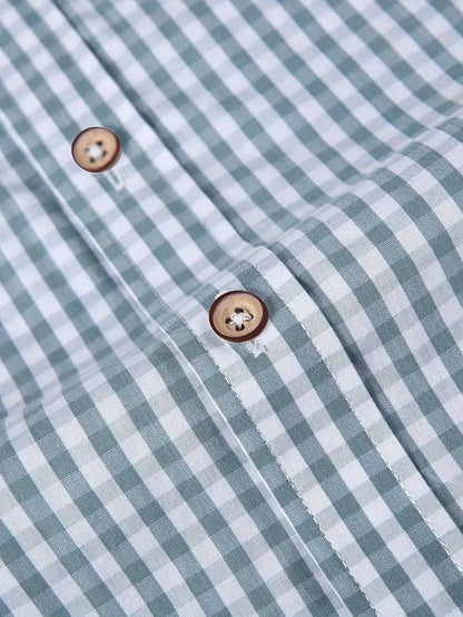 Checked Pattern Shirt with Chest Pocket