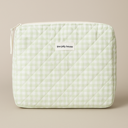 Checked Quilted Cosmetic Organizer