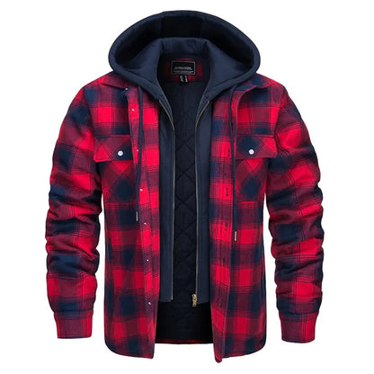 Checked Winter Jacket with Hood - Alonzo