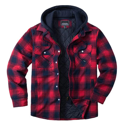 Checked Winter Jacket with Hood - Alonzo