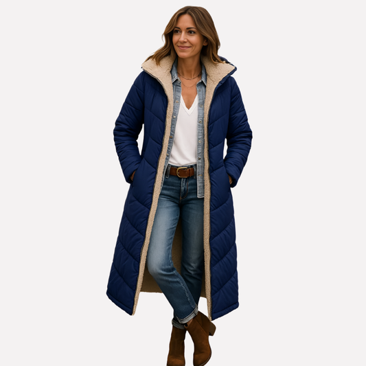 Chaqueta acolchada para mujer con capucha y forro interior