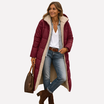 Women's Quilted Jacket with Hood and Lined Interior