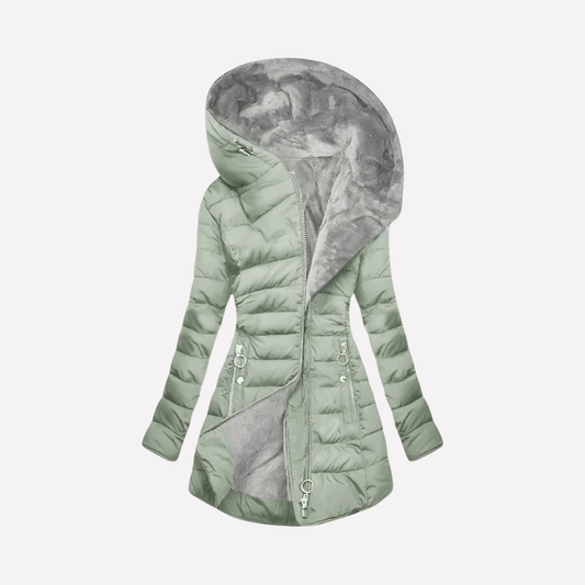 Chaqueta de invierno para mujer con capucha y cremallera: calidez y estilo para el invierno
