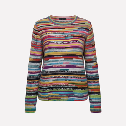 Gestreifter Strickpullover für Damen