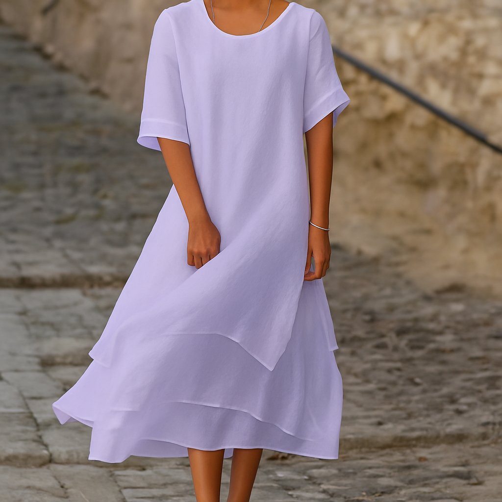 Chic Block Dress with Slit