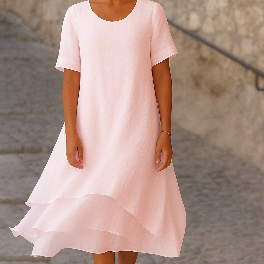Chic Block Dress with Slit