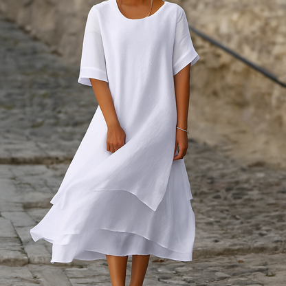 Chic Block Dress with Slit