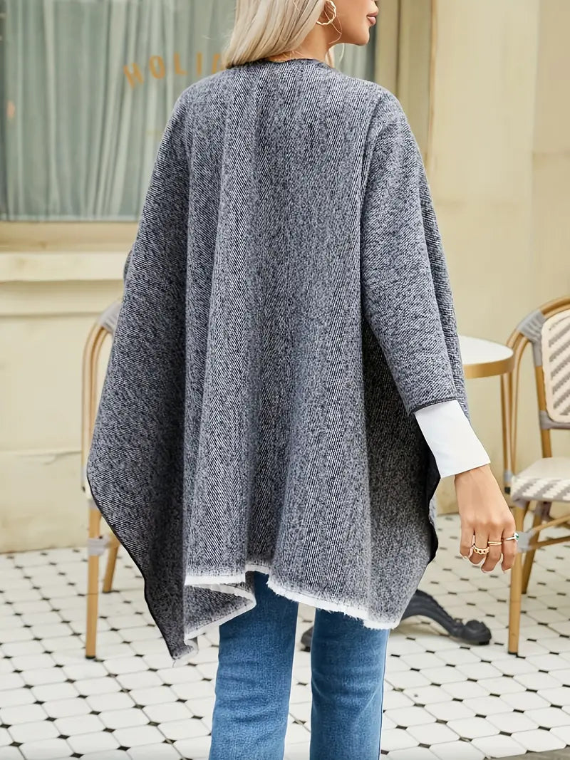 Chic Cotton Cape Throw Poncho - Regina