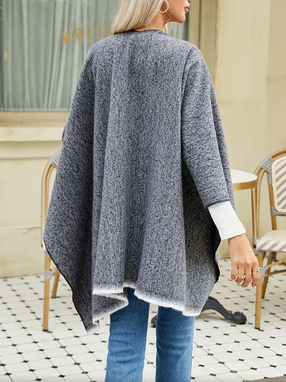Chic Cotton Cape Throw Poncho - Regina