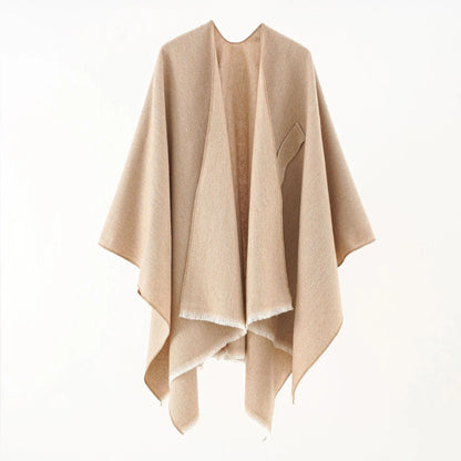 Chic Cotton Cape Throw Poncho - Regina