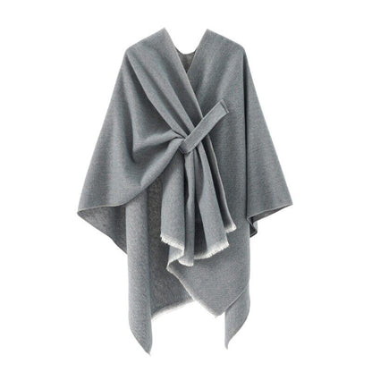 Chic Cotton Cape Throw Poncho - Regina