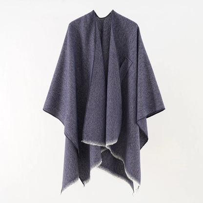 Chic Cotton Cape Throw Poncho - Regina