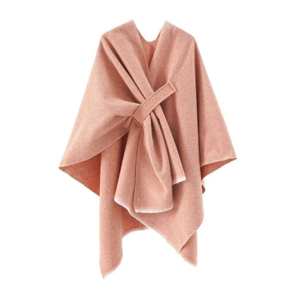 Chic Cotton Cape Throw Poncho - Regina