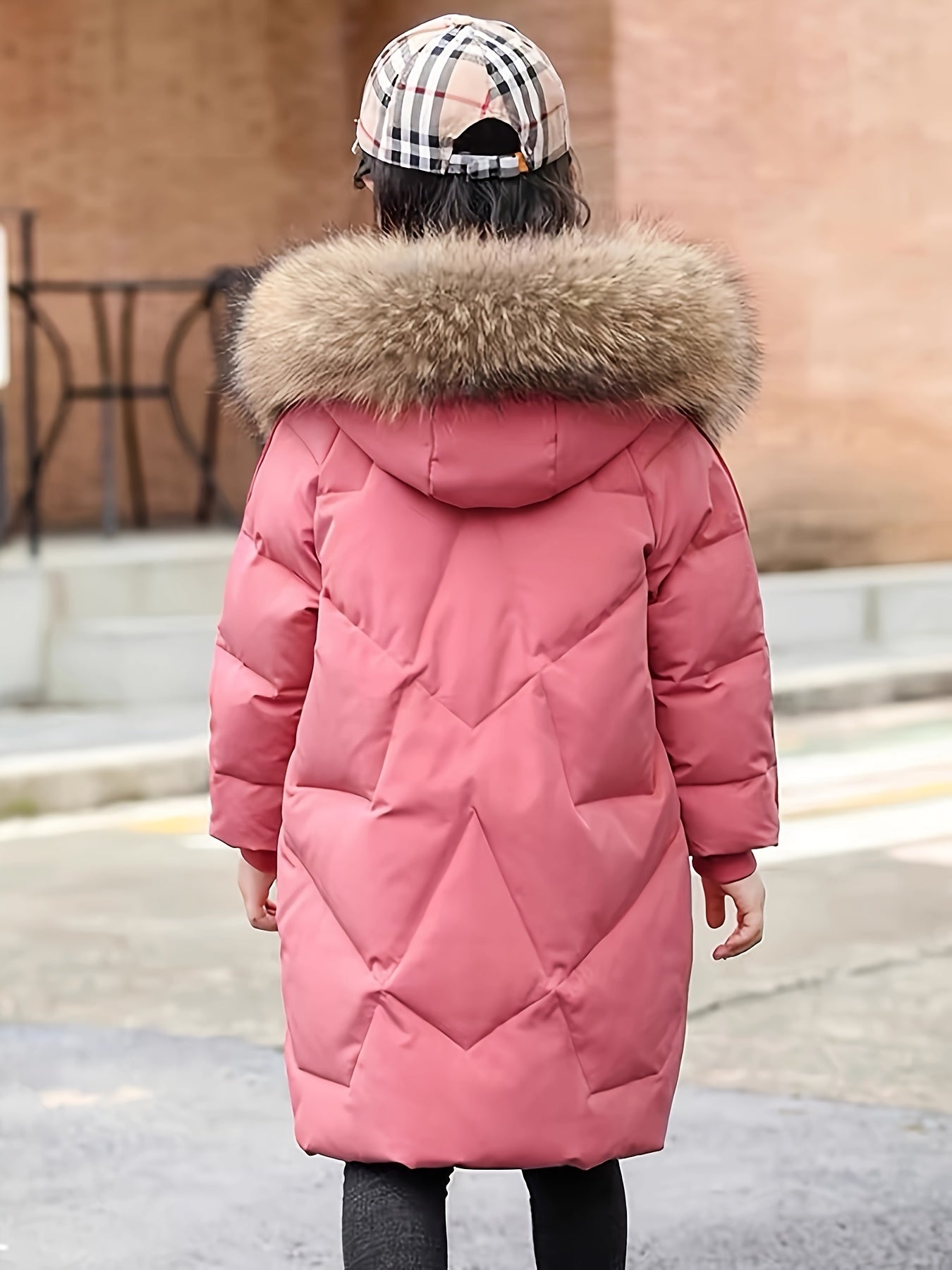 Chic Mid-Length Winter Coat with Hood and Zipper - Gabbie