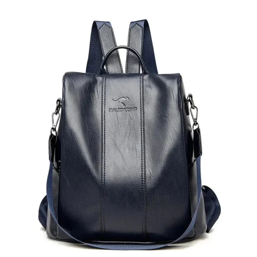 Chic anti-theft backpack for women – stylish leather design with hidden storage