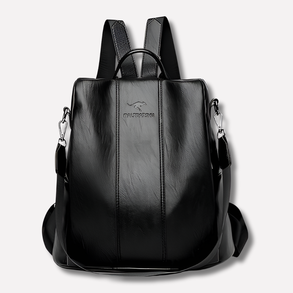 Chic anti-theft backpack for women – stylish leather design with hidden storage