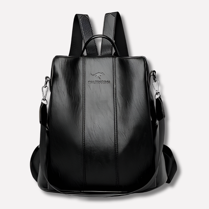 Chic anti-theft backpack for women – stylish leather design with hidden storage