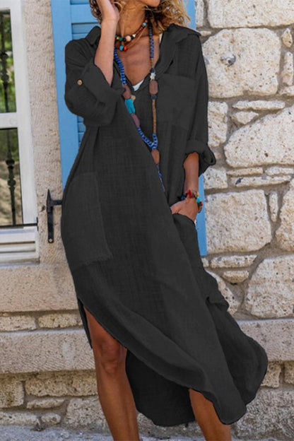 Oversize-Sommerkleid mit luftigem Schnitt für einen bequemen und mühelosen Stil