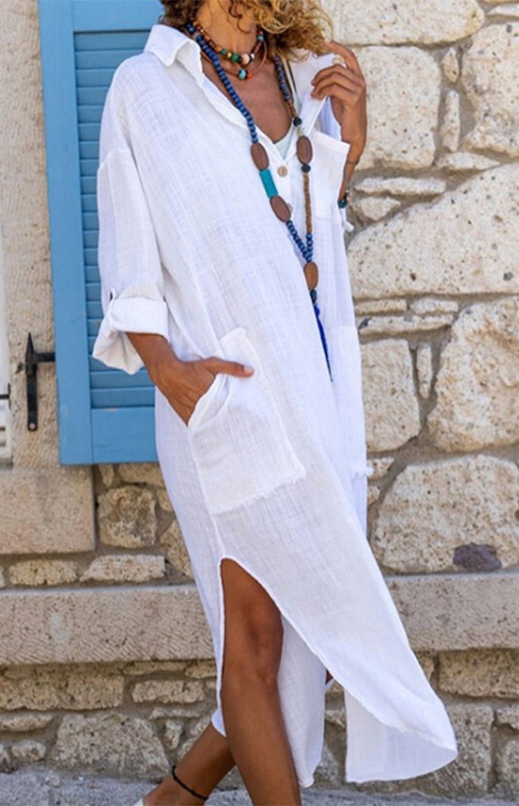 Oversize-Sommerkleid mit luftigem Schnitt für einen bequemen und mühelosen Stil