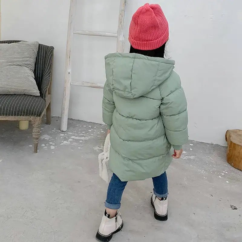 Children's winter jacket with hood