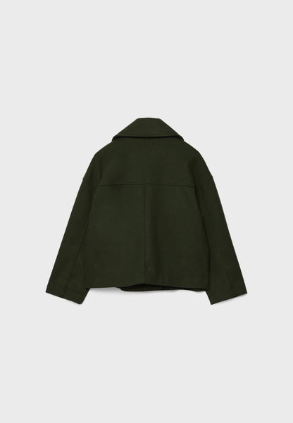 Jitske - Chic Short Peacoat Coat with Double Button Closure