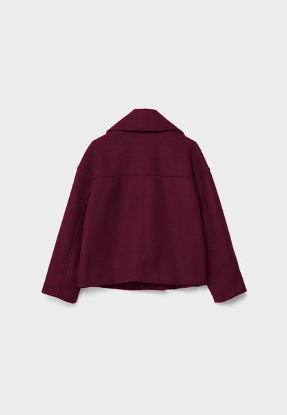 Jitske - Chic Short Peacoat Coat with Double Button Closure
