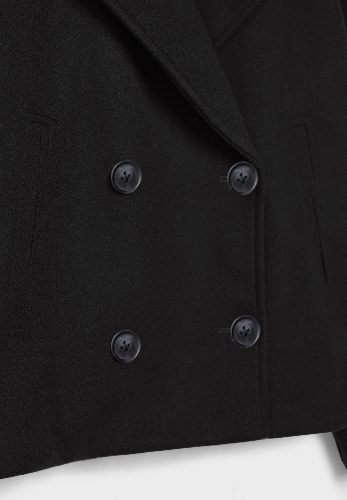 Jitske - Chic Short Peacoat Coat with Double Button Closure