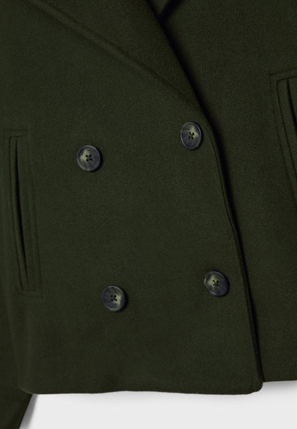Jitske - Chic Short Peacoat Coat with Double Button Closure