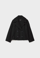 Jitske - Chic Short Peacoat Coat with Double Button Closure