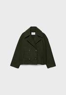 Jitske - Chic Short Peacoat Coat with Double Button Closure