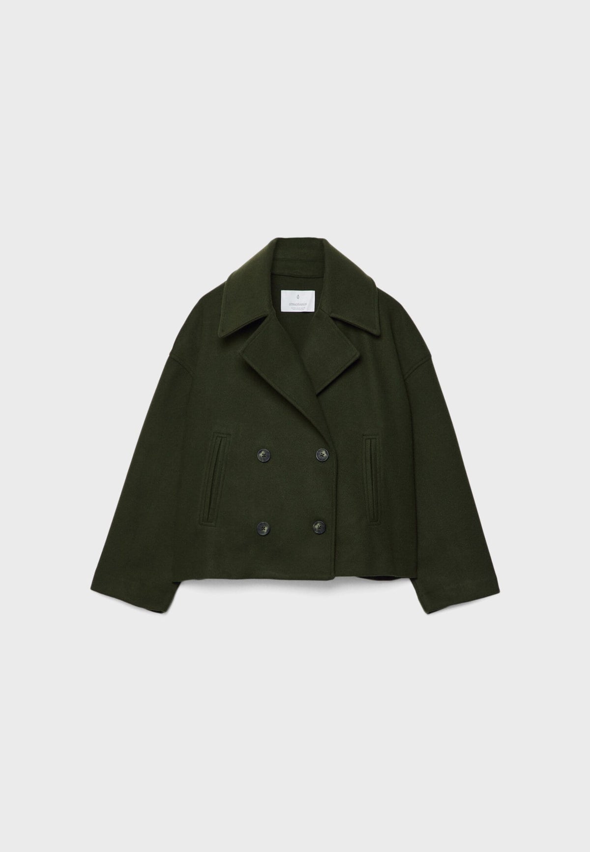 Jitske - Chic Short Peacoat Coat with Double Button Closure