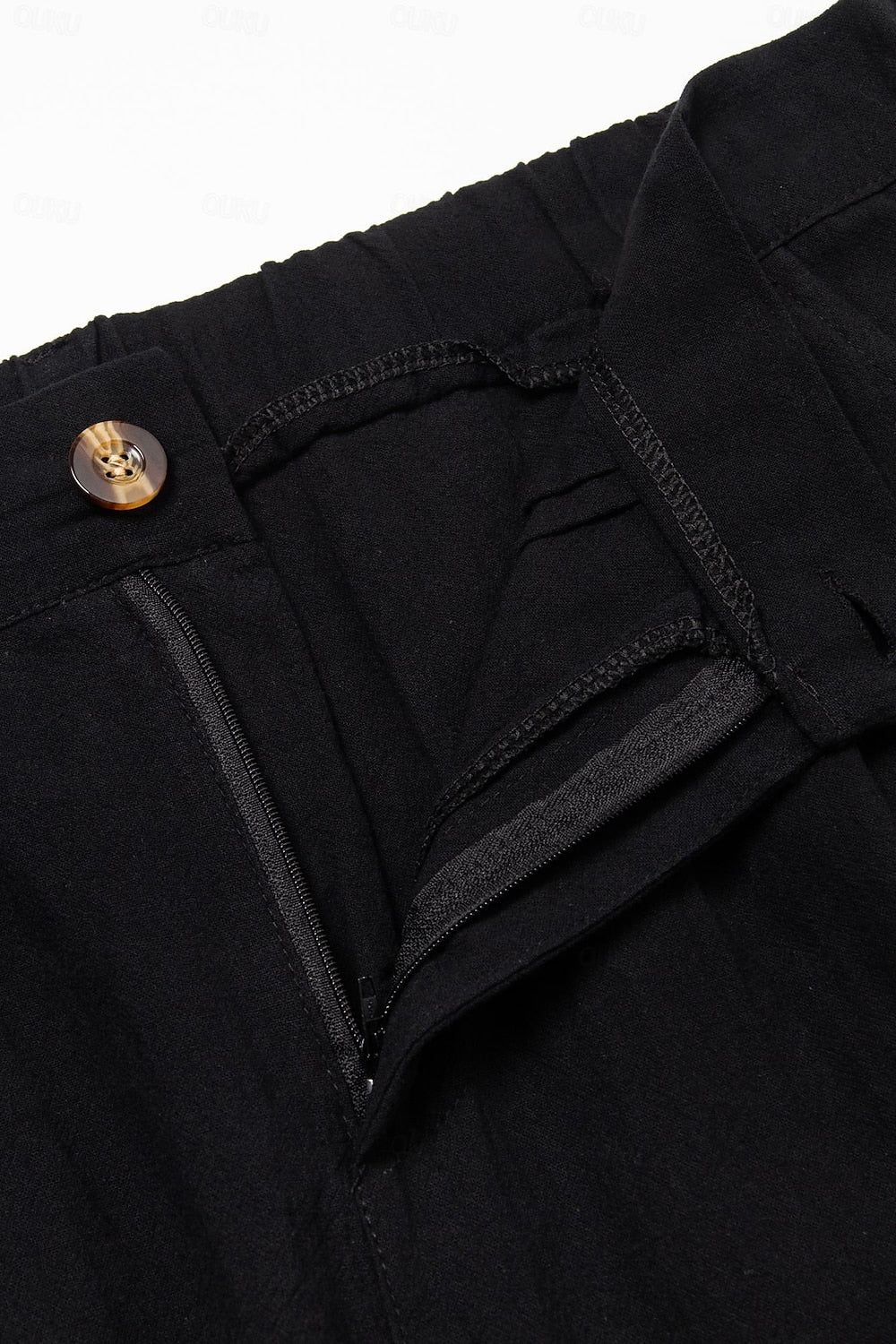 Classic Linen-Cotton Shorts for Men