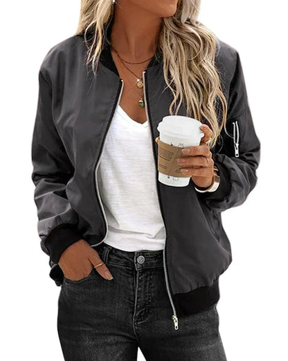 Classic Bomber Jacket for Women – Timeless Style and Comfort