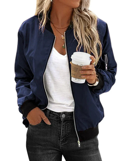Classic Bomber Jacket for Women – Timeless Style and Comfort