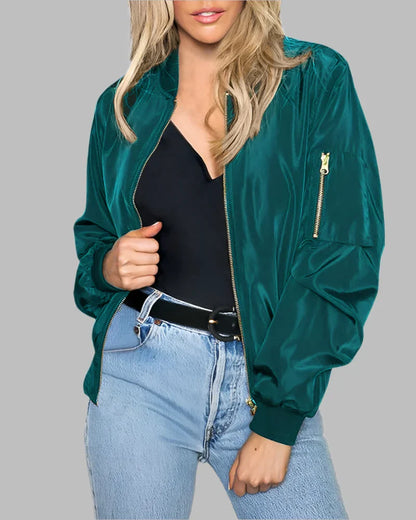 Classic Bomber Jacket for Women – Timeless Style and Comfort