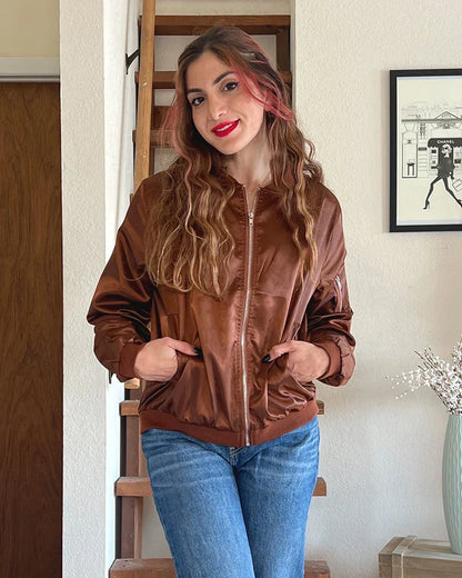 Classic Bomber Jacket for Women – Timeless Style and Comfort