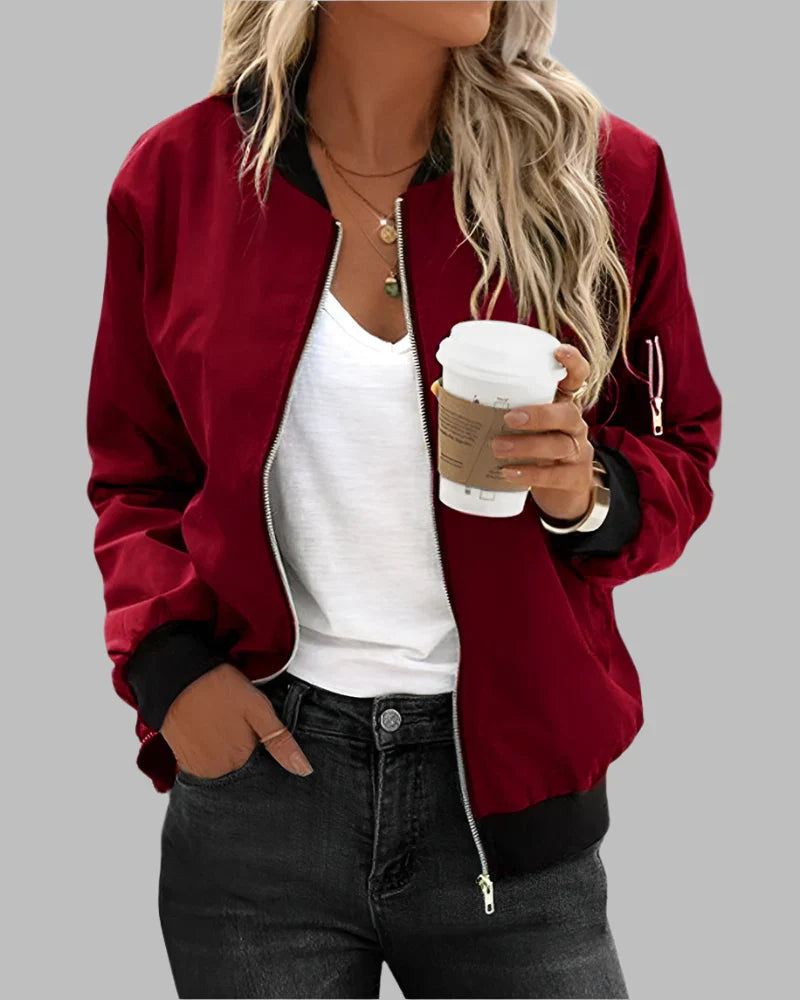 Classic Bomber Jacket for Women – Timeless Style and Comfort