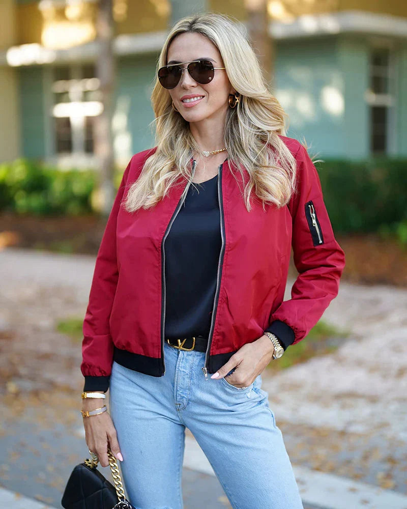 Classic Bomber Jacket for Women – Timeless Style and Comfort