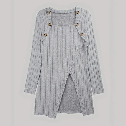 Claudia | Asymmetrical Ribbed Cardigan